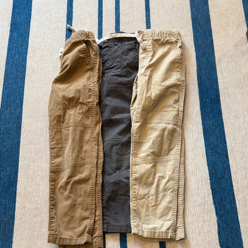 Jack & Cat boys drawstring pants.  3 pairs. Size 7 SLIM.